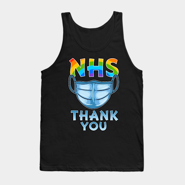 NHS SHIRT Thank You Rainbow Support Tank Top by amhghdesign